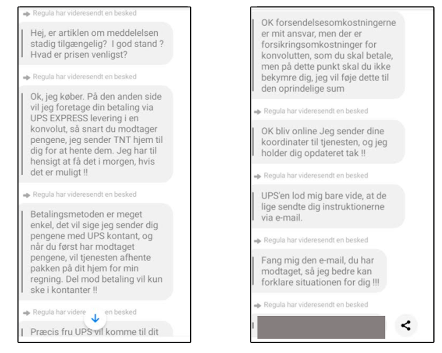 Svindel på dba: Svindel på Facebook Marketplace - Fedex, UPS, fragtmandssvindel